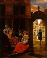 Pieter de Hooch - Musical Party in a Courtyard